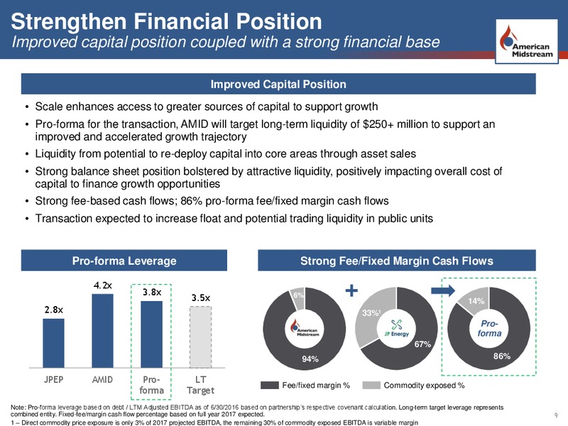 American Midstream JP Energy Merger – American Midstream Partners Lp – slide 8