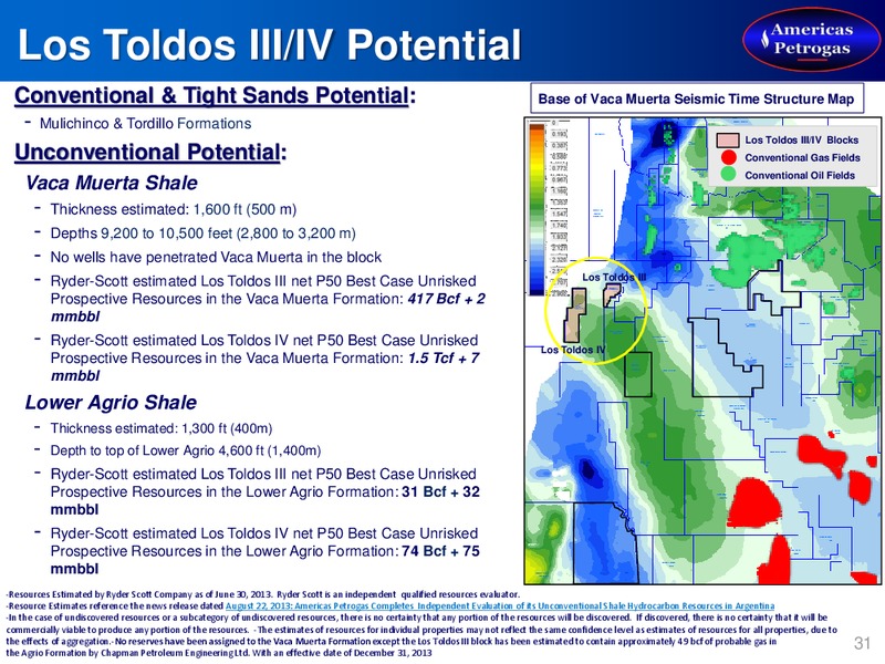 Corporate Presentation – Americas Petrogas – slide 29