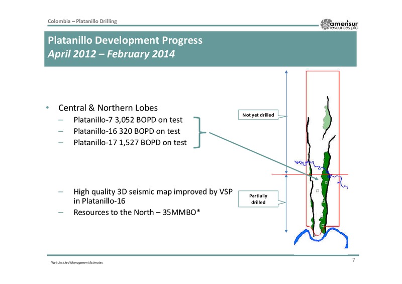 Corporate Presentation – Amerisur Resources Plc – slide 6