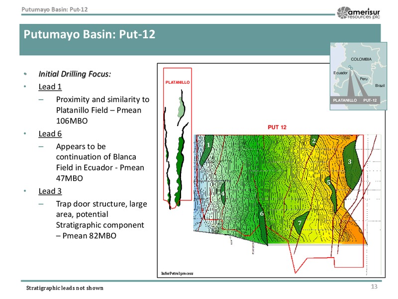 Corporate Presentation – Amerisur Resources Plc – slide 12