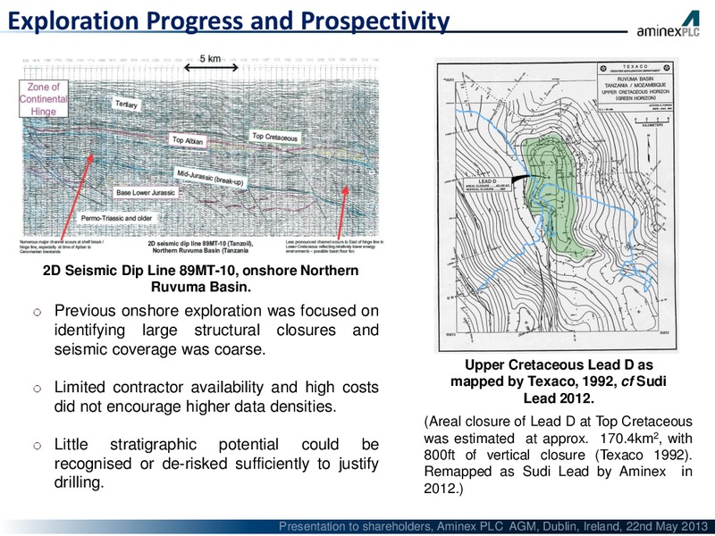 MAY 2013 ANNUAL GENERAL MEETING – Aminex Plc – slide 11
