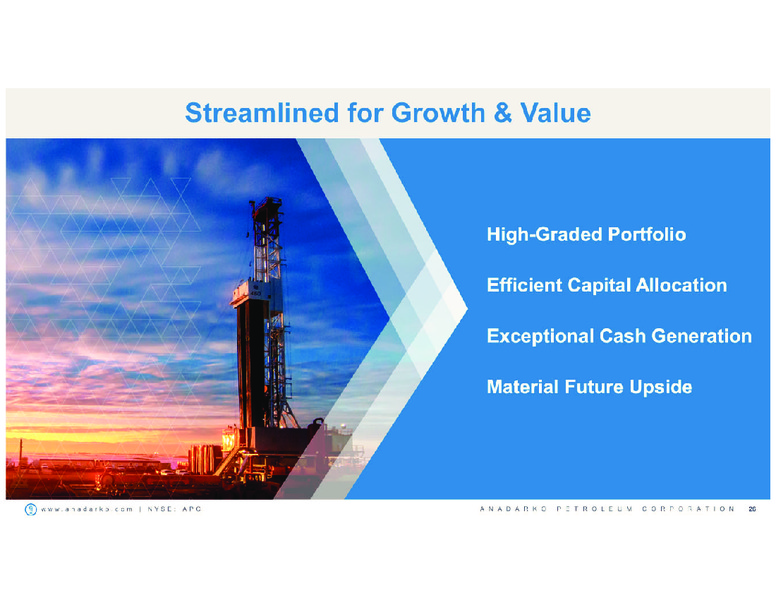 March 2017 Investor Presentation – Anadarko Petroleum Corp – slide 25