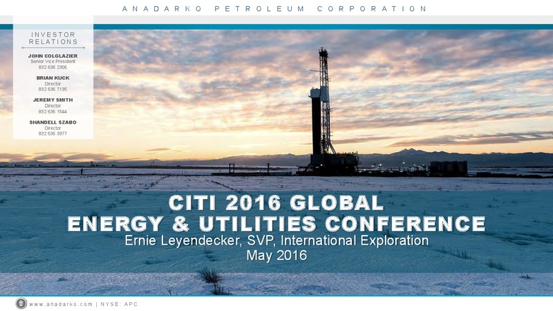 Citi Global Energy and Utilities Conference – Anadarko Petroleum Corp – slide 1