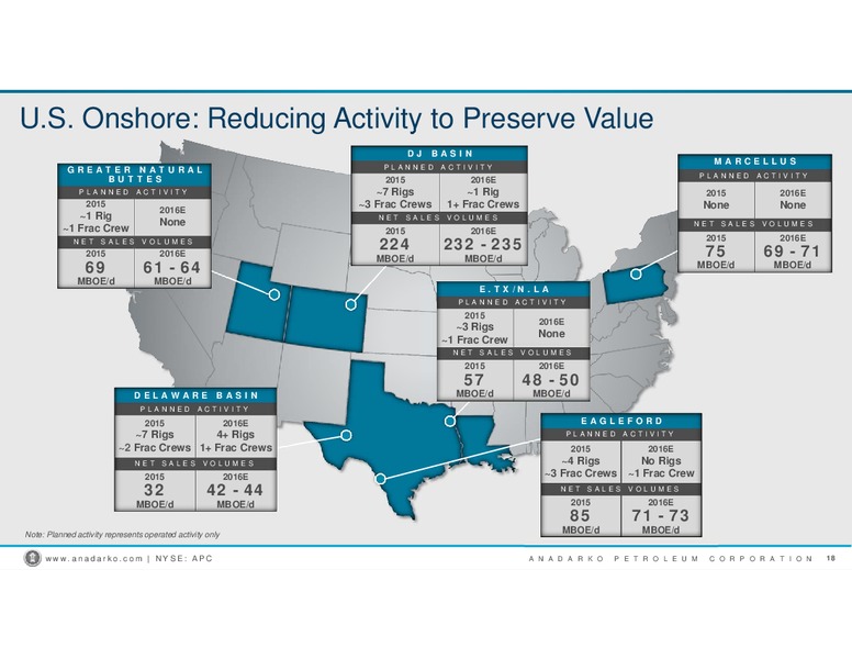 2016 Wells Fargo West Coast Energy Conference – Anadarko Petroleum Corp – slide 4