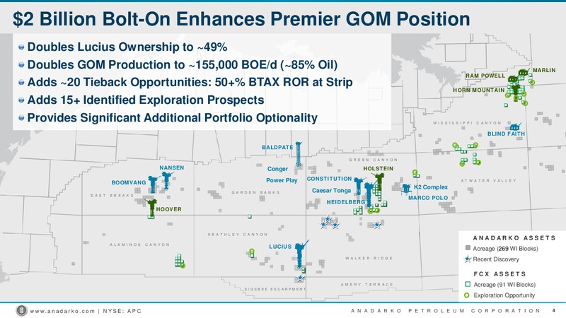GOM Acquisition – Anadarko Petroleum Corp – slide 3