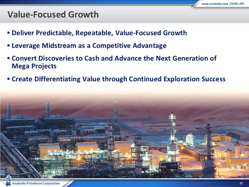 Goldman Sachs Global Energy Conference 2013 – Anadarko Petroleum Corp – slide 21