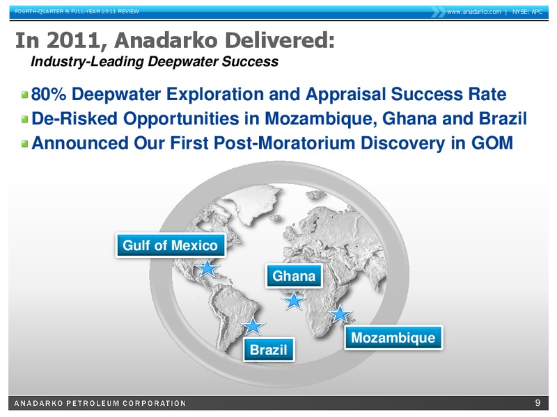 Q4 2011 Earnings Call – Anadarko Petroleum Corp – slide 8