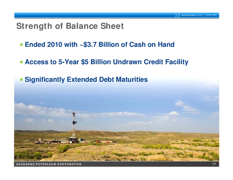 2011 Guidance Update Call – Anadarko Petroleum Corp – slide 16