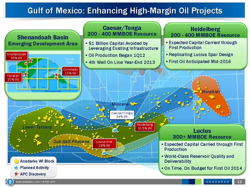 9th Annual European Investors North American Equities Conference – Anadarko Petroleum Corp – slide 12