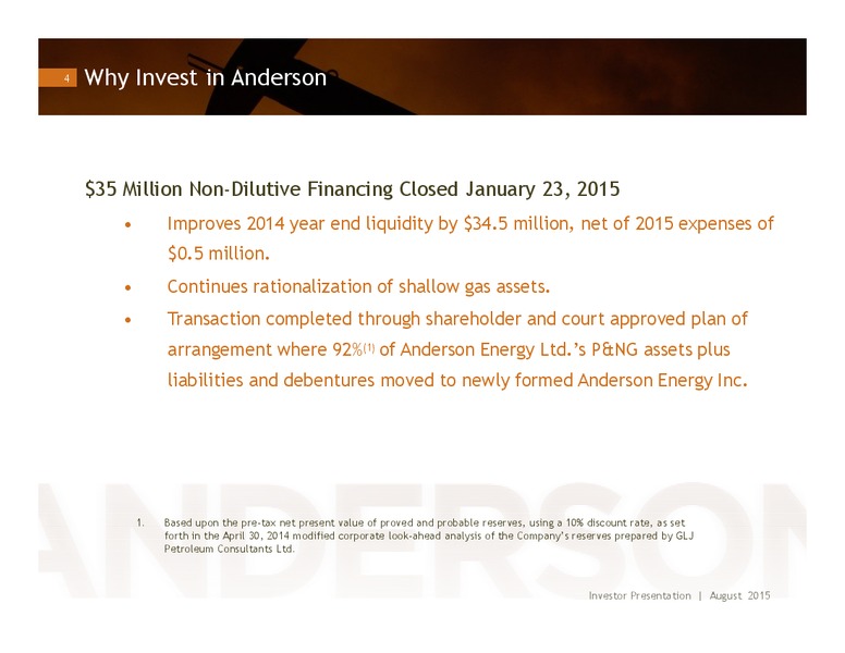 August 2015 Investor Presentation – Anderson Energy Inc – slide 3