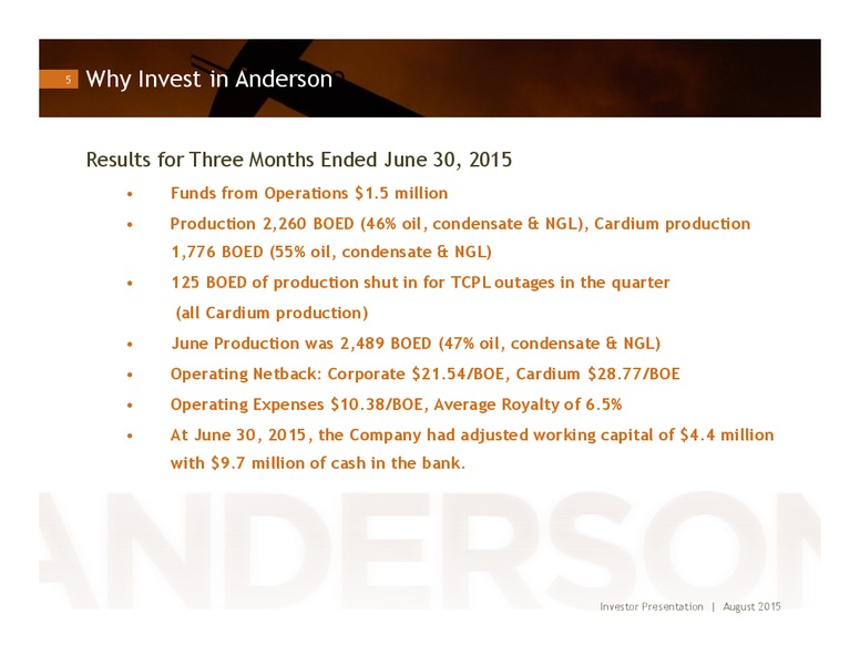 August 2015 Investor Presentation – Anderson Energy Inc – slide 4