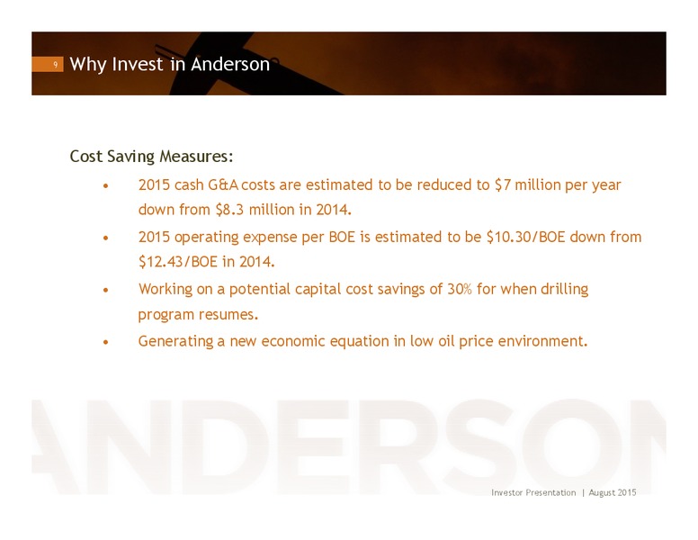 August 2015 Investor Presentation – Anderson Energy Inc – slide 8