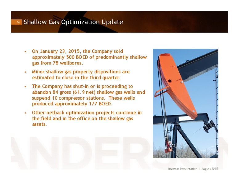 August 2015 Investor Presentation – Anderson Energy Inc – slide 13