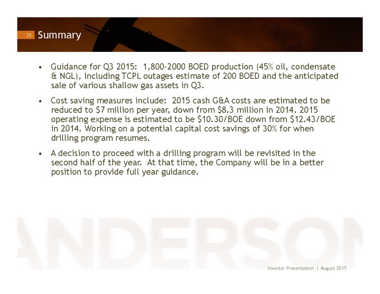 August 2015 Investor Presentation – Anderson Energy Inc – slide 24