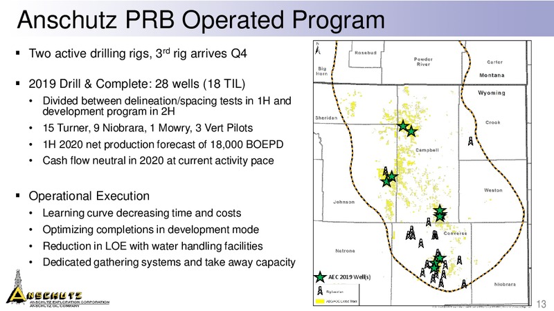 EnerCom Oil and Gas Conference – Anschutz Exploration Corporation – slide 13