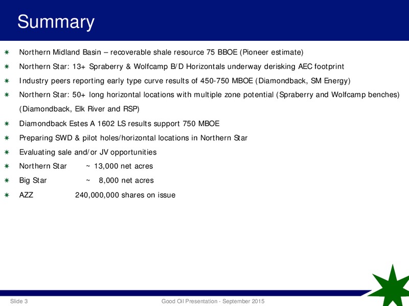 Good Oil Presentation – Antares Energy Ltd – slide 4