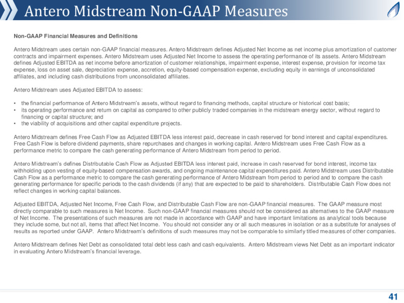 Company Presentation   December 2020 – Antero Midstream Corporation – slide 40