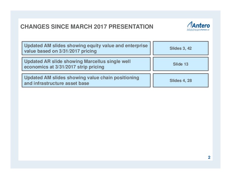 April 2017 Partnership Overview – Antero Midstream Partners Lp – slide 2