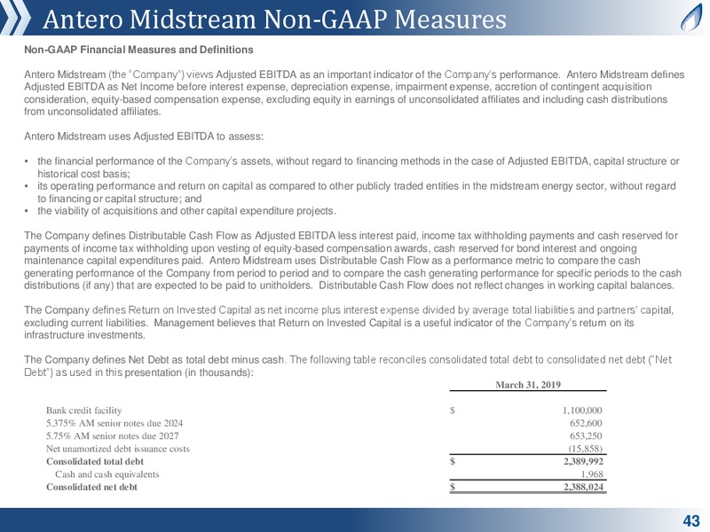 MLP and Energy Infrastructure Conference – Antero Midstream Partners Lp – slide 42