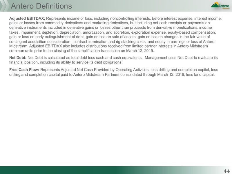 July 2019 Corporate Presentation – Antero Midstream Partners Lp – slide 44