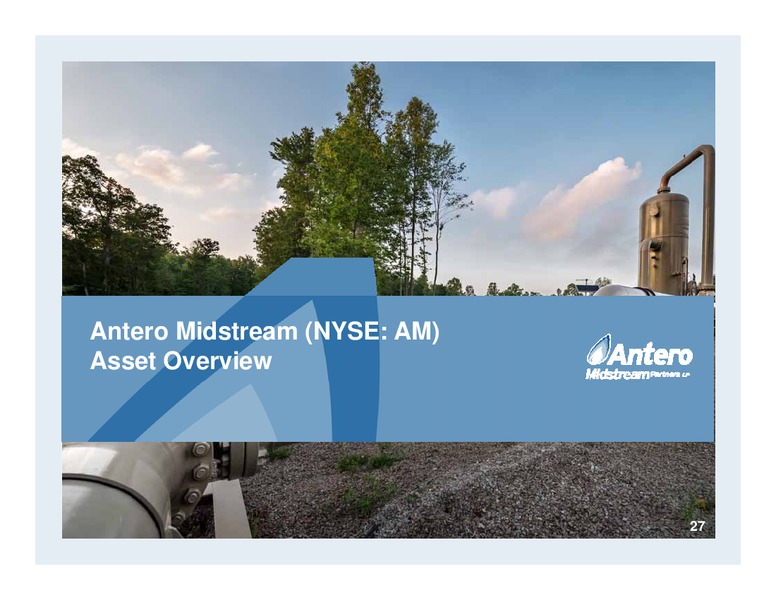 September 2017 Partnership Overview – Antero Midstream Partners Lp – slide 27
