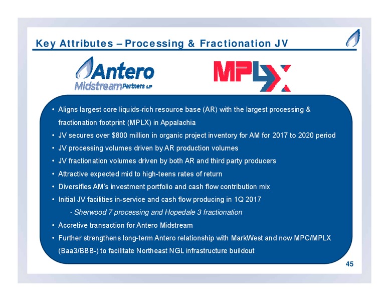 September 2017 Partnership Overview – Antero Midstream Partners Lp – slide 45