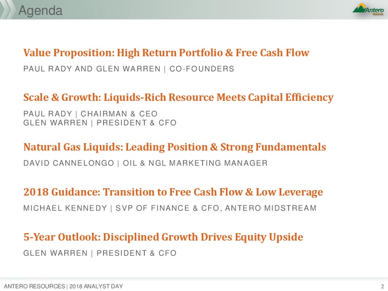 January 2018 Investor Presentation – Antero Resources – slide 2