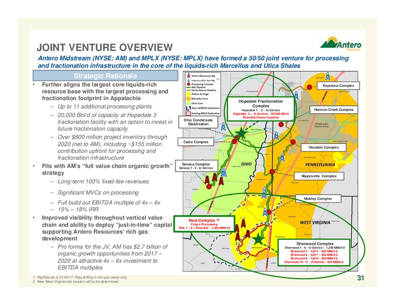 February 2017 Company Overview – Antero Resources – slide 31