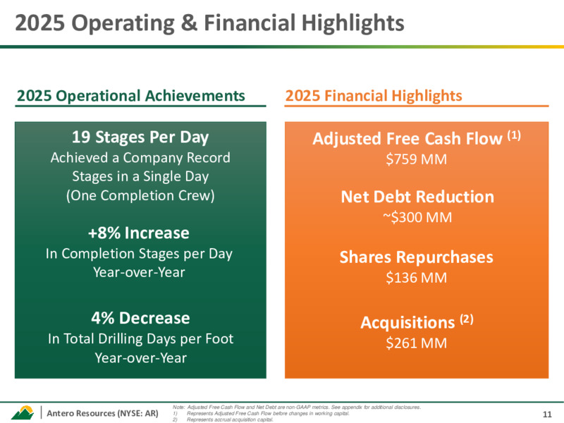 4Q 2025 Earnings Presentation – Antero Resources – slide 10