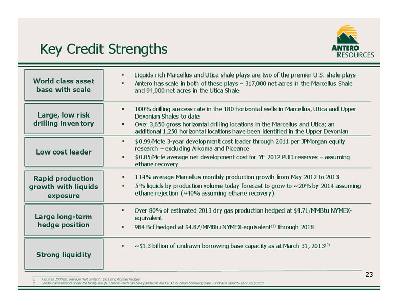Company Overview June 2013 – Antero Resources – slide 23