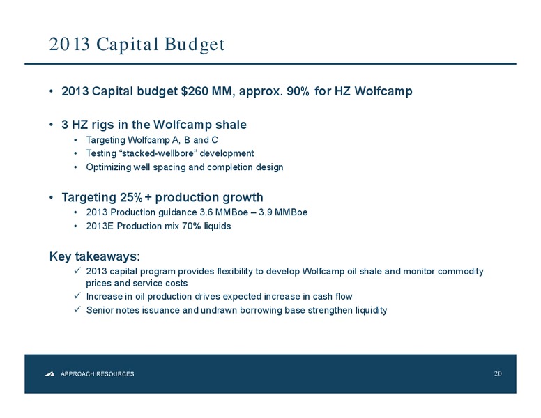 Tuohy Brothers Annual Energy Conference – Approach Resources, Inc. – slide 19