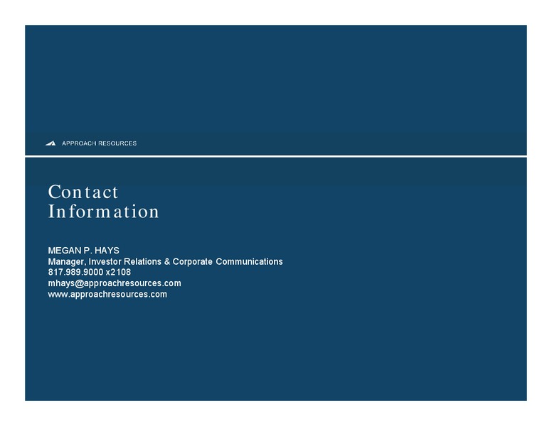 Tuohy Brothers Annual Energy Conference – Approach Resources, Inc. – slide 25