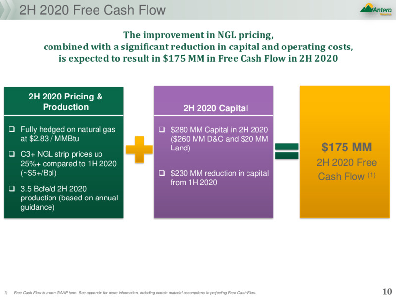 August 2020 Company Presentation – Antero Resources – slide 9