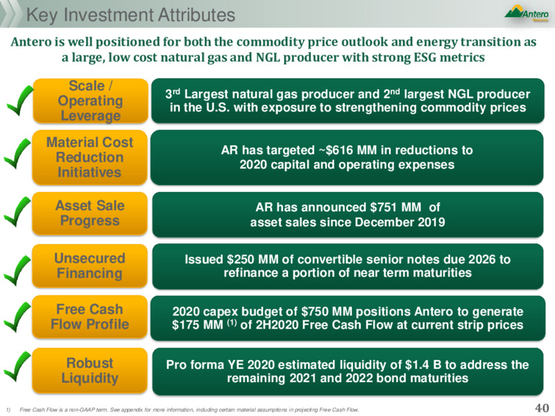 August 2020 Company Presentation – Antero Resources – slide 39