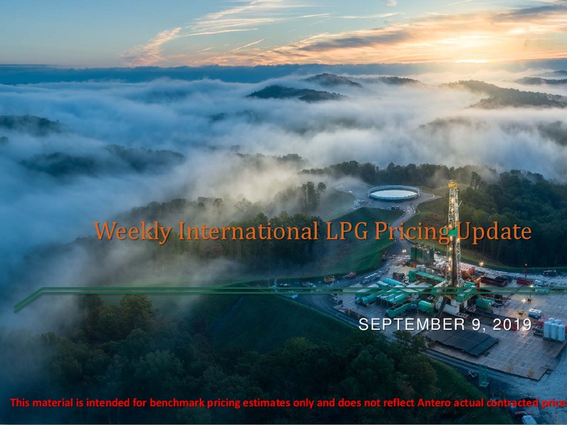 Weekly International LPG Pricing Update – Antero Resources – slide 1