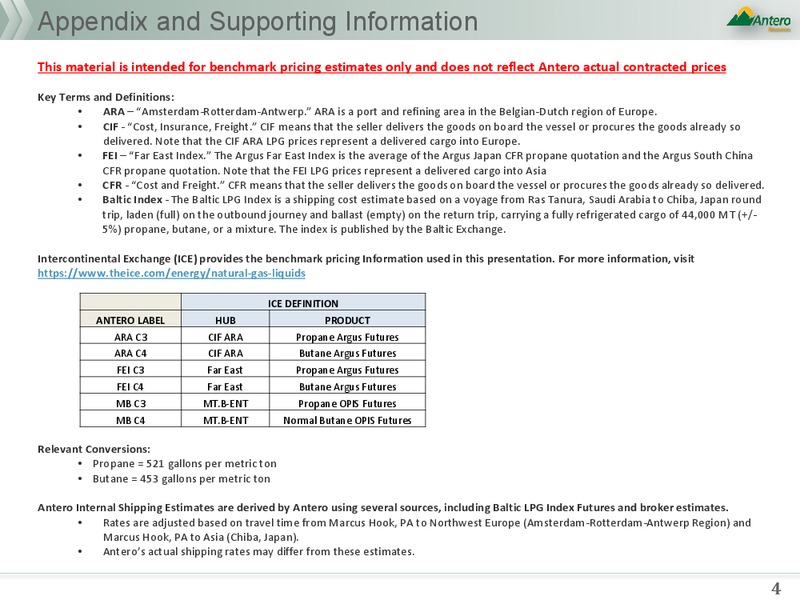Weekly International LPG Pricing Update – Antero Resources – slide 4