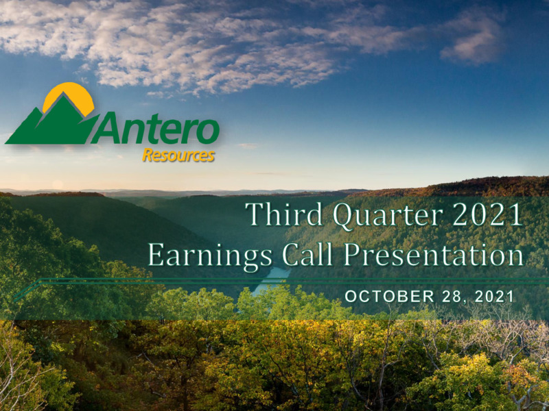 3Q October 2021 Earnings Call Presentation – Antero Resources – slide 1