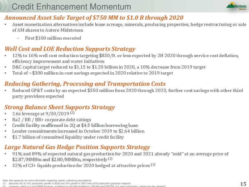 New Outlook – Antero Resources – slide 14