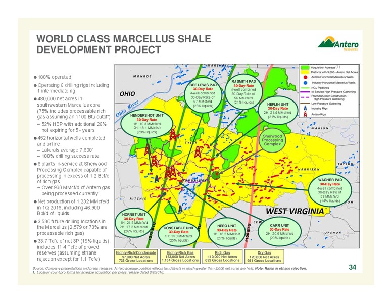 Marcellus and Utica Acquistion Summary – Antero Resources – slide 34