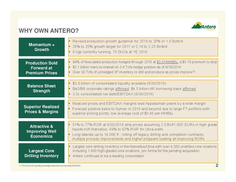 Barclays CEO Energy Power Conference – Antero Resources – slide 3
