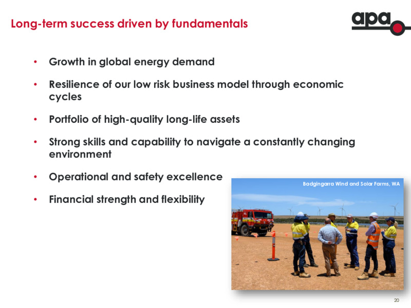 FY 2020 Financial Results – Apa Group – slide 19
