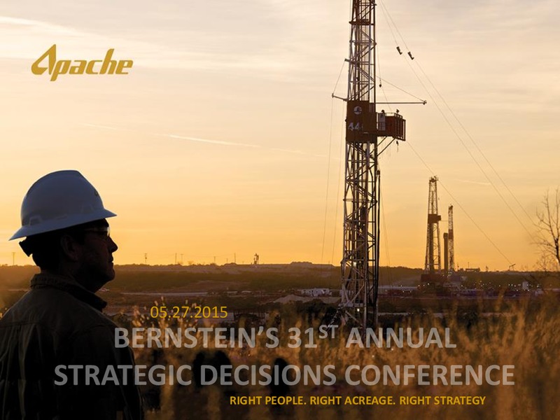 Bernstein Annual Strategic Decisions Conference – Apache Corp – slide 1