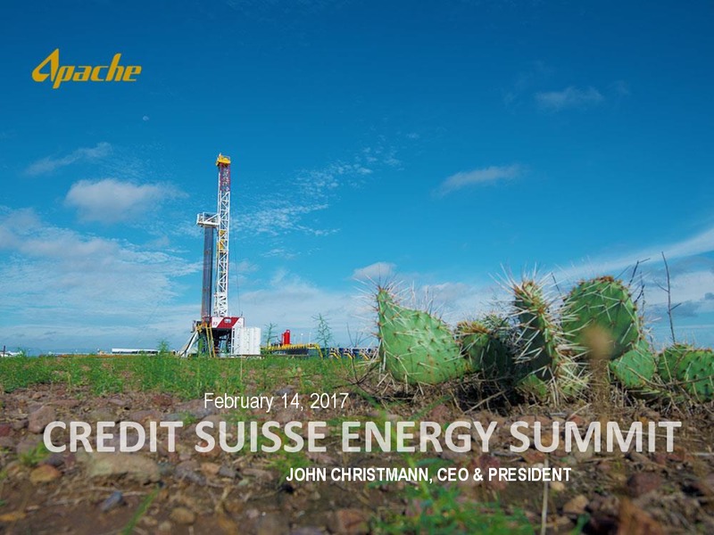 Credit Suisse Energy Summit – Apache Corp – slide 1