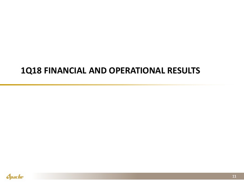 1Q 2018 Earnings Presentation – Apache Corp – slide 10