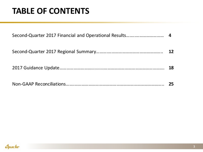 2Q 2017 Operational Supplement – Apache Corp – slide 2