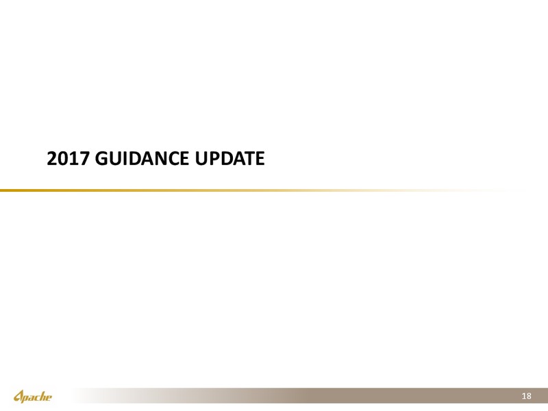 2Q 2017 Operational Supplement – Apache Corp – slide 17