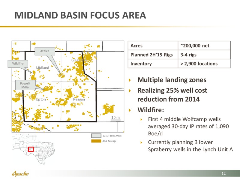 August 2015 Investor Presentation – Apache Corp – slide 12