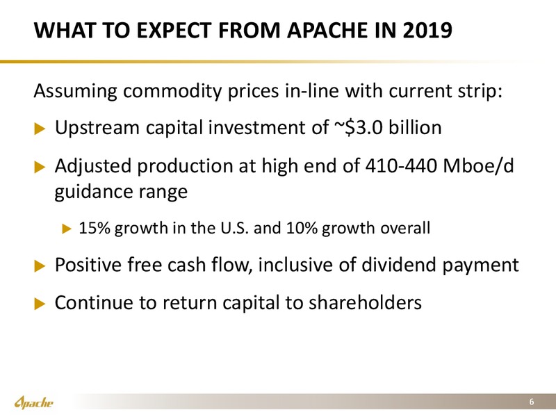 3Q 2018 Earnings Presentation – Apache Corp – slide 5
