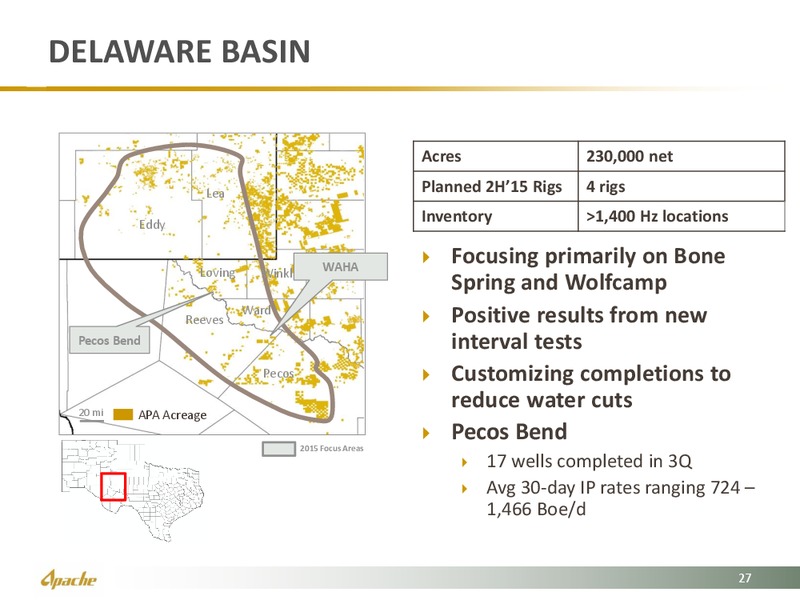 SPE January Meeting – Apache Corp – slide 27