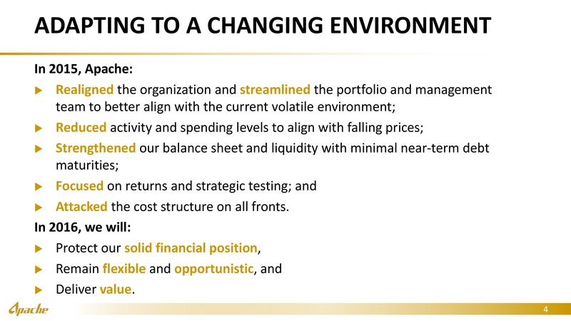 2016 Annual Meeting – Apache Corp – slide 3